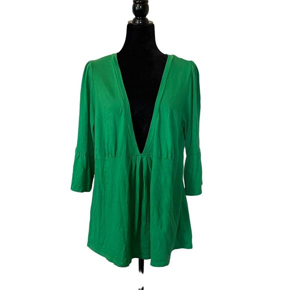 torrid Tops - Torrid Kelly Green Deep V Tunic - 2X